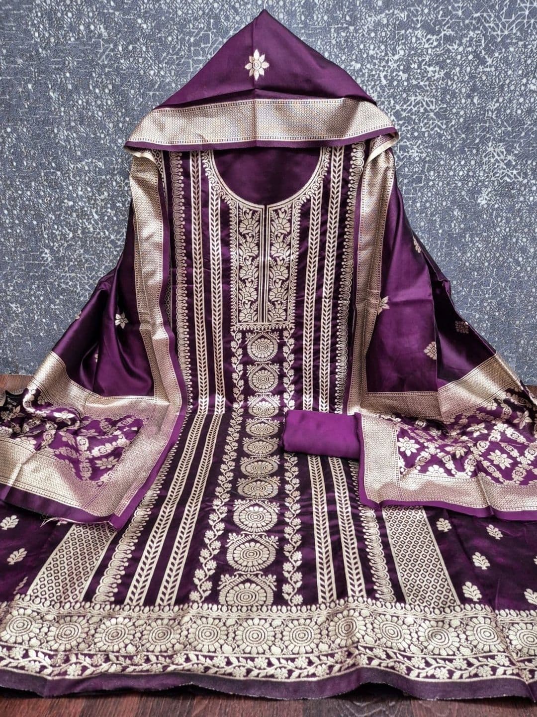 Dhaaga Ghar Art Silk Unstitched Dress Material thumbnail 2