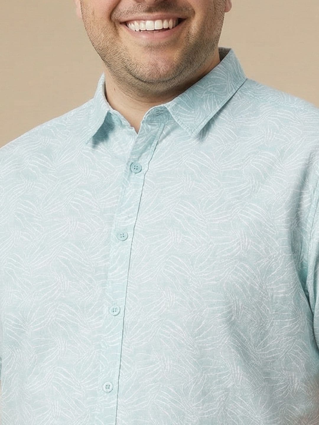 Sztori Plus Size Abstract Printed Casual Shirt thumbnail 4