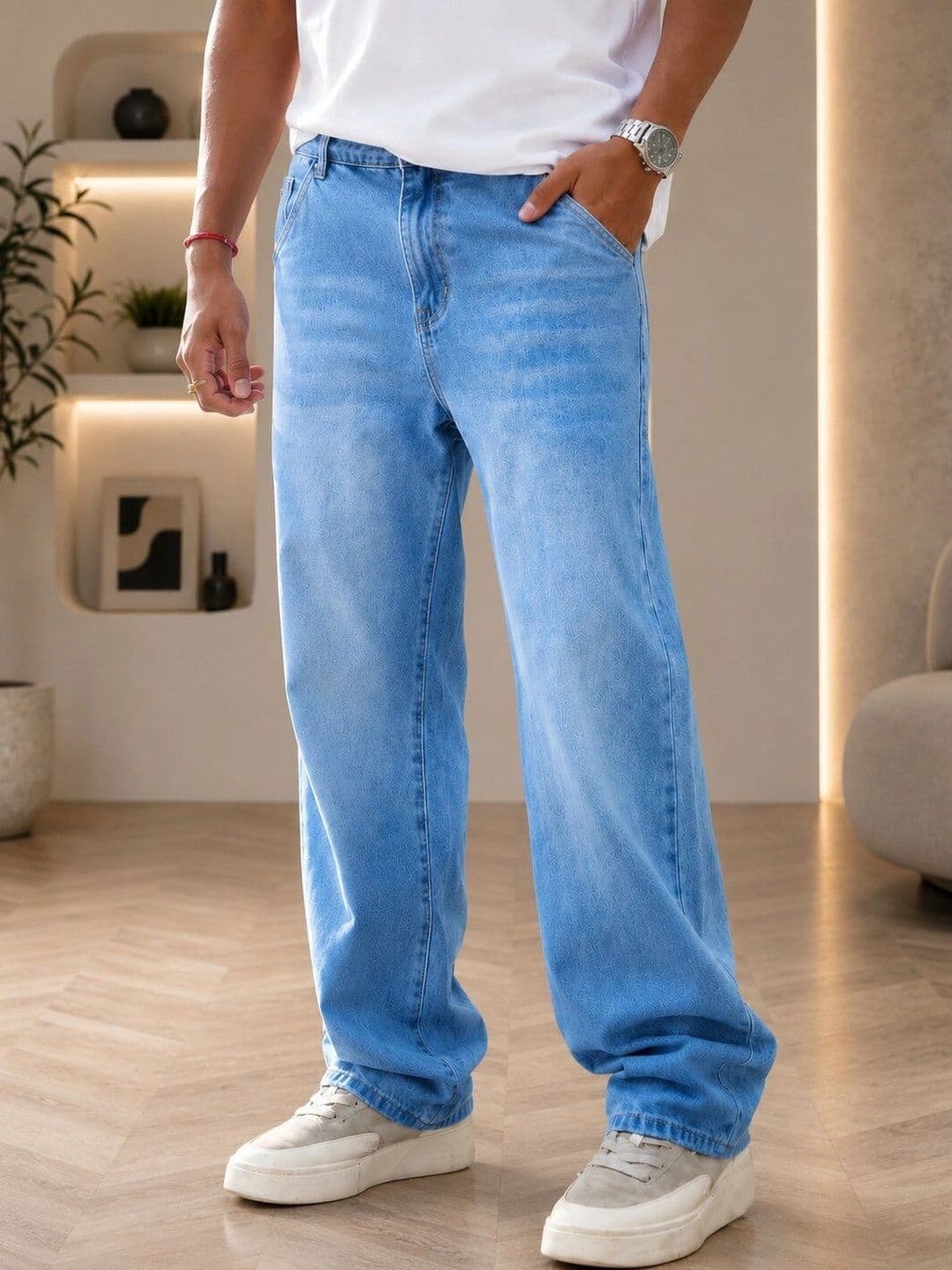 Encrypt Men Relaxed Fit Mid-Rise Jeans - view 1