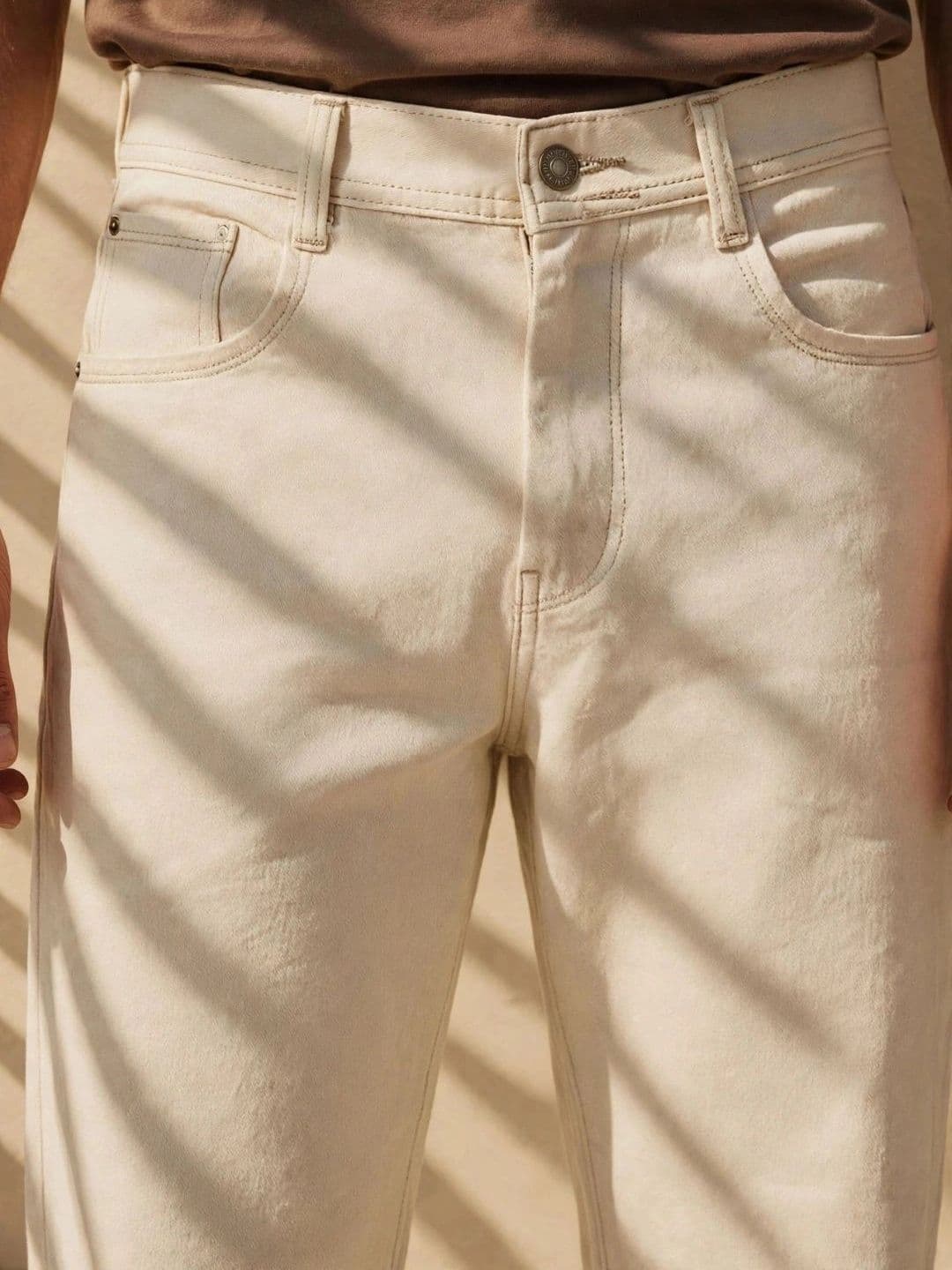 HERE&NOW Men's Light Wash Denim Wide-Leg Jeans thumbnail 3