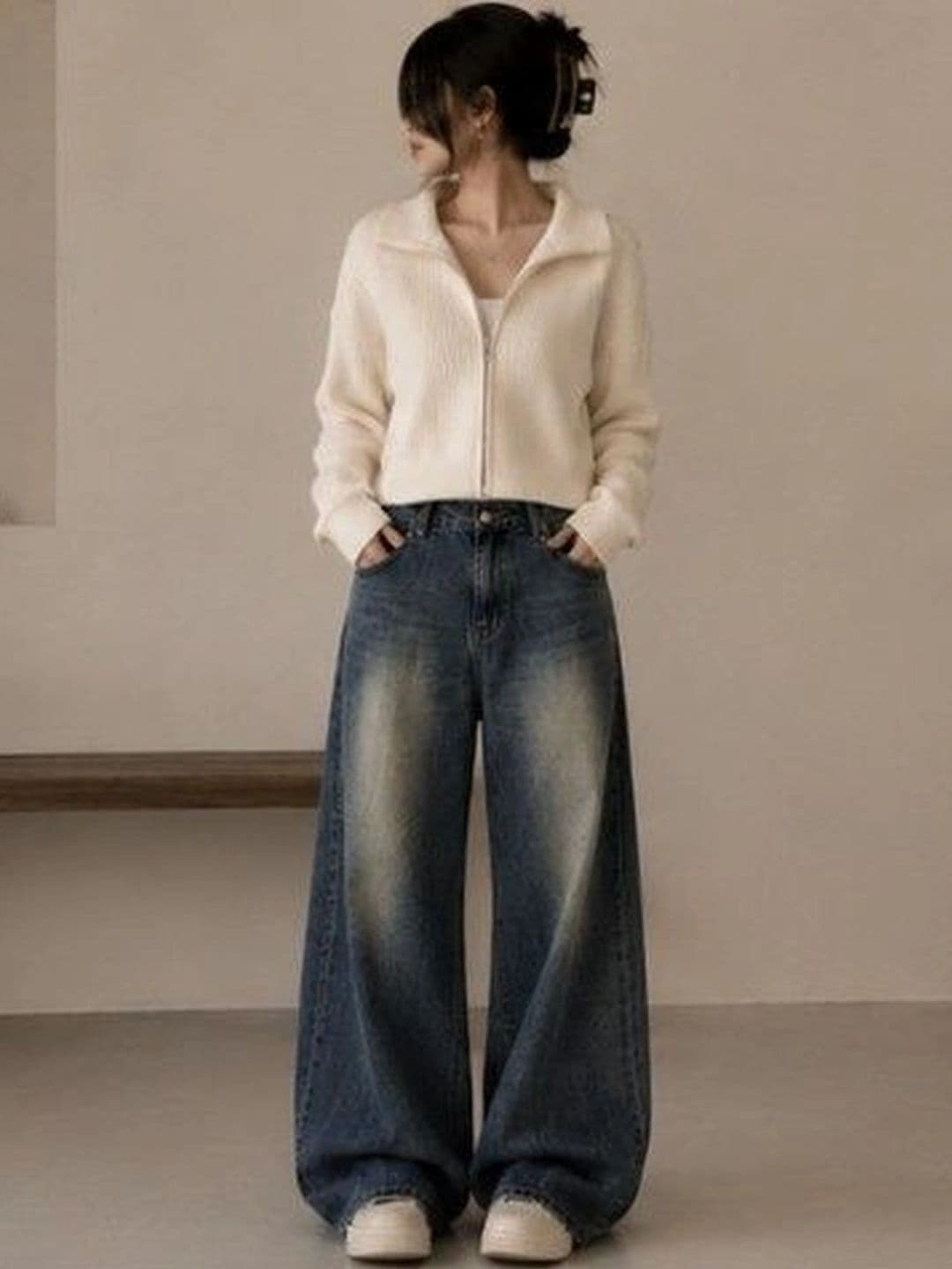 CORSICA Women High-Rise Low Distress Light Fade Acid Wash Jeans thumbnail 7