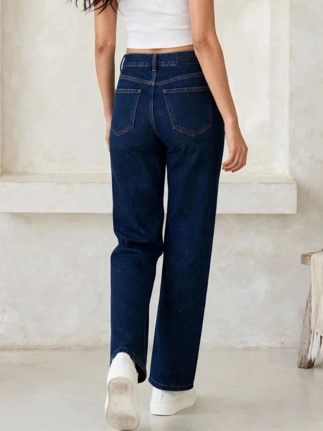 Mast & Harbour Women Classic Regular Fit Mid-Rise Stretchable Jeans thumbnail 4