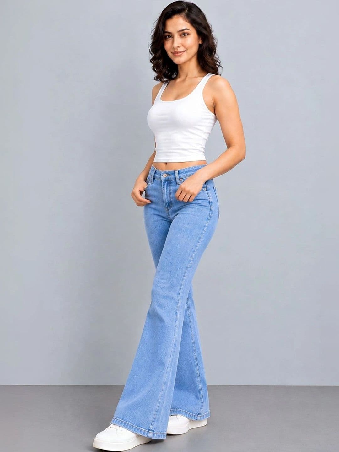 ZENTLY Women Jean Bootcut High-Rise Stretchable Jeans thumbnail 4
