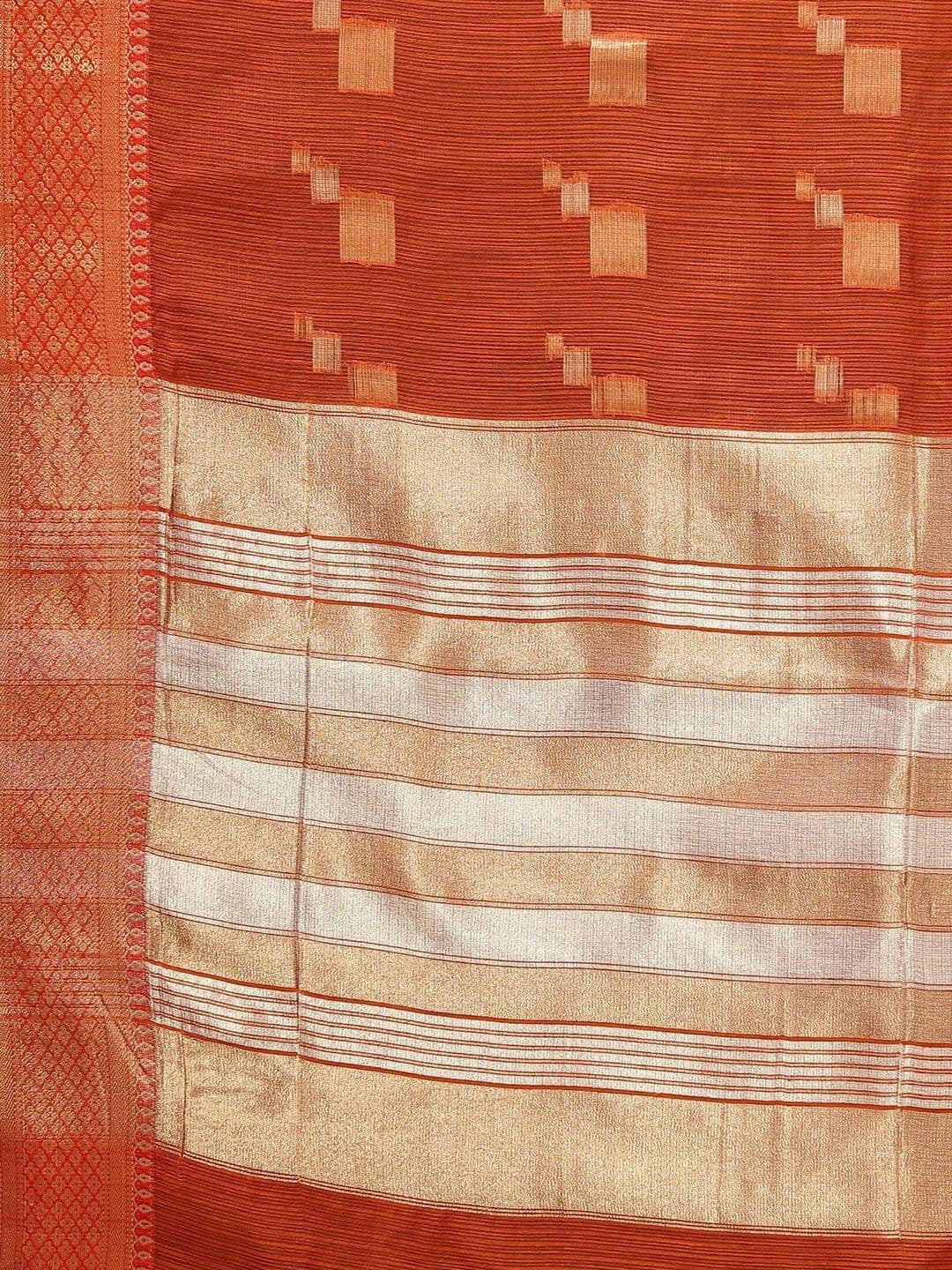 Sangria Women Woven Design Zari Designer Kota Saree thumbnail 3