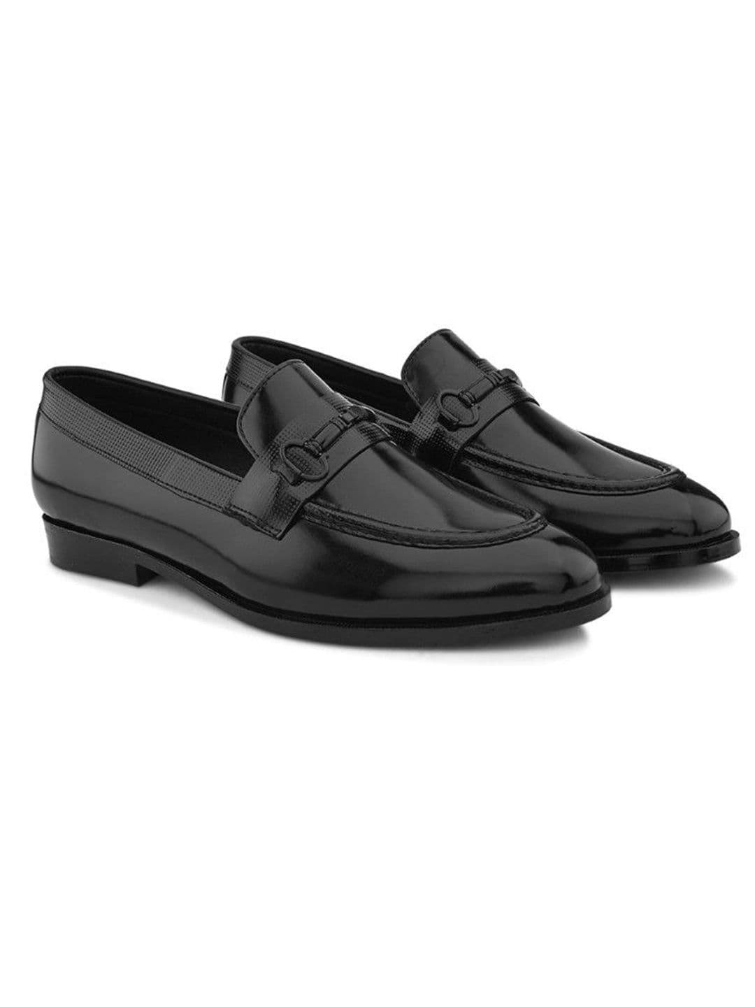 House of Pataudi Men Textured Loafers thumbnail 6