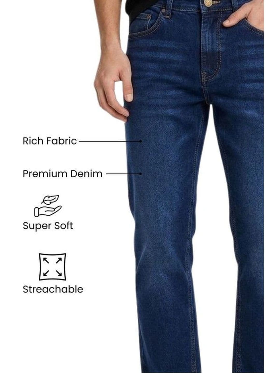 ETON VALLEY Men Regular Fit Mid-Rise Jeans thumbnail 2