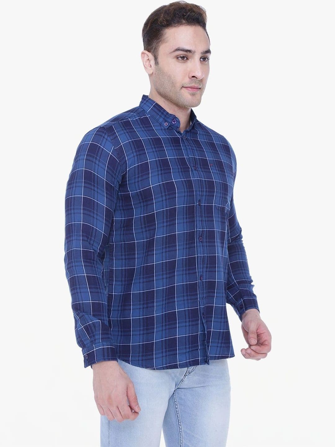 Kuons Men Classic Tartan Checks Checked Casual Shirt thumbnail 5