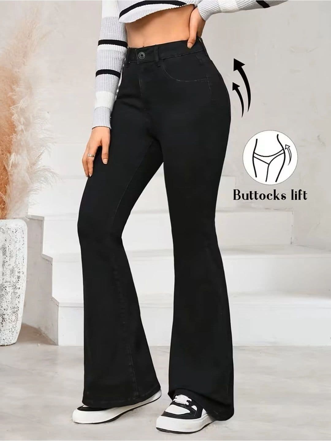 ADBUCKS Women Bootcut High-Rise Stretchable Jeans thumbnail 5
