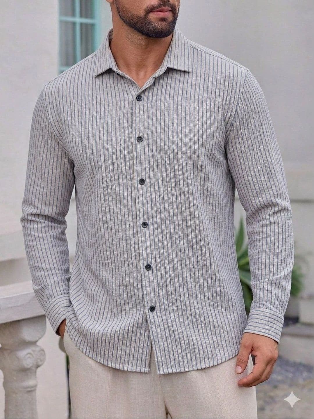 QUINTON Men Classic Striped Casual Shirt - view 1