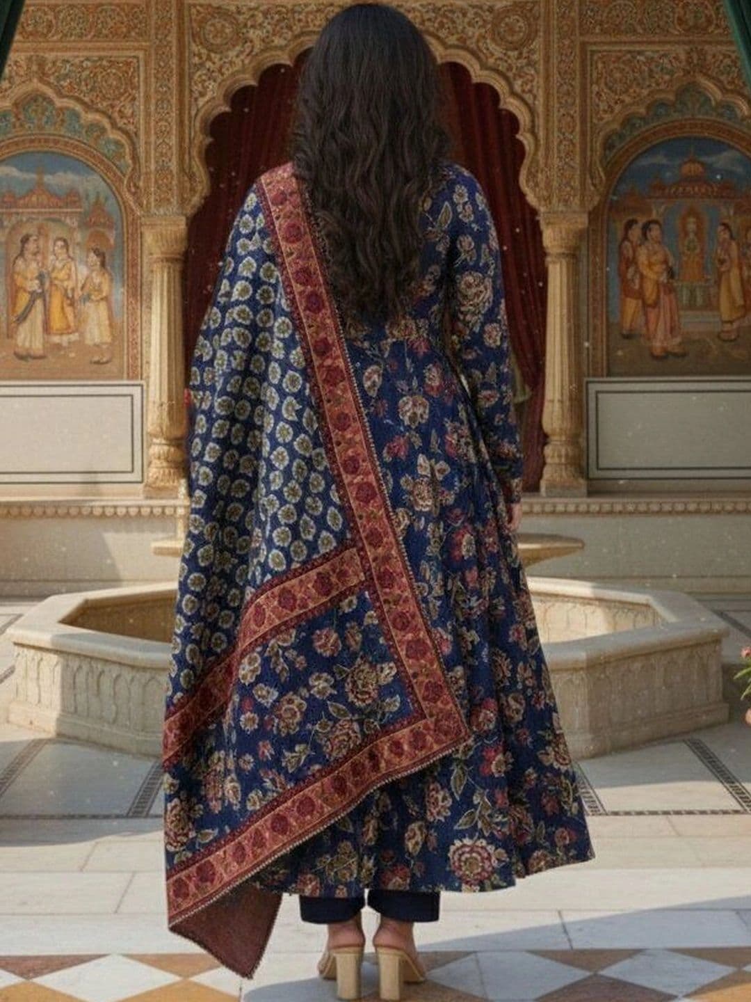 Chhipa Prints Women Floral Printed Regular Kurta with Trousers & With Dupatta thumbnail 5