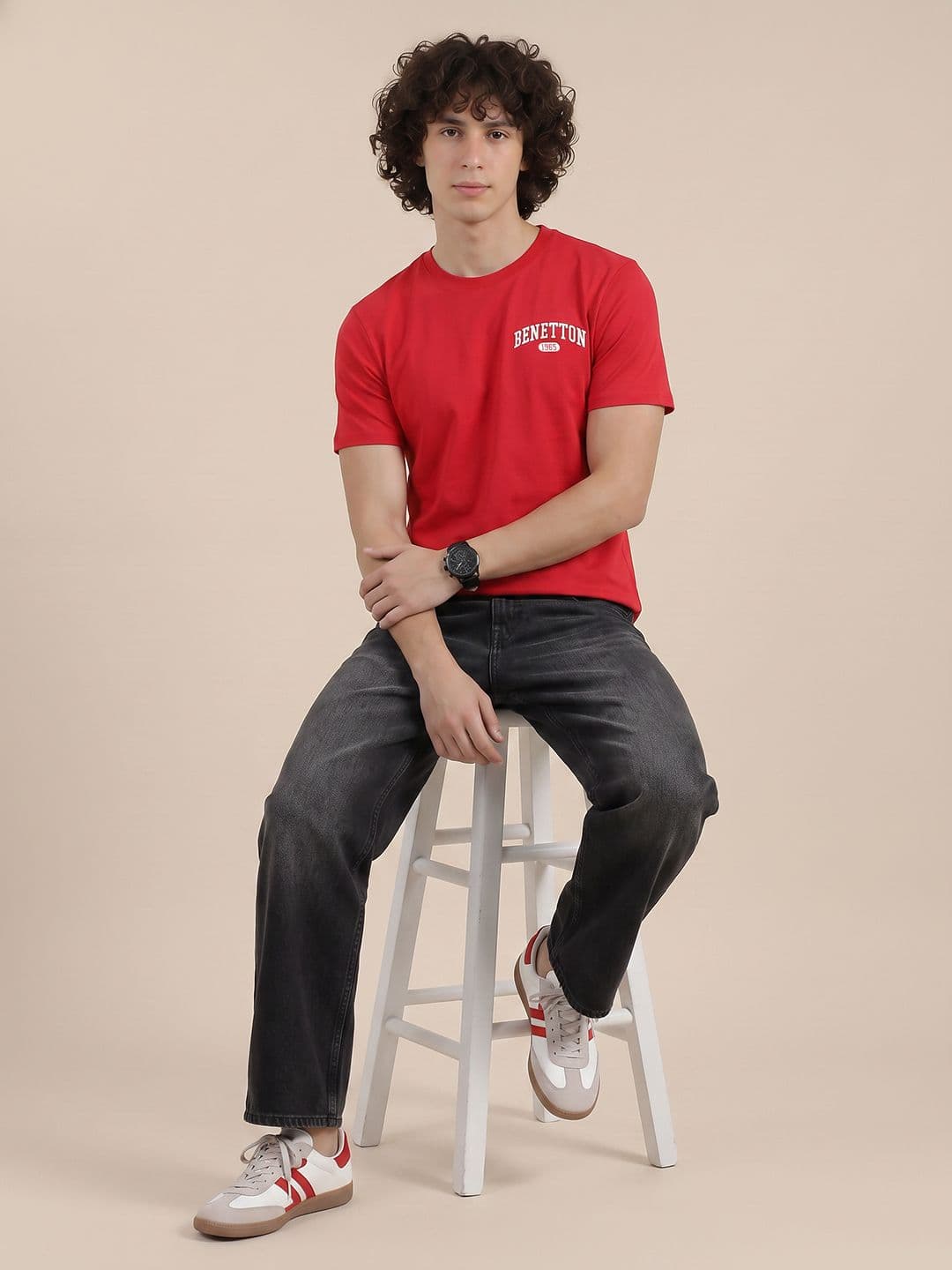 United Colors of Benetton Brand Logo Printed T-shirt thumbnail 4