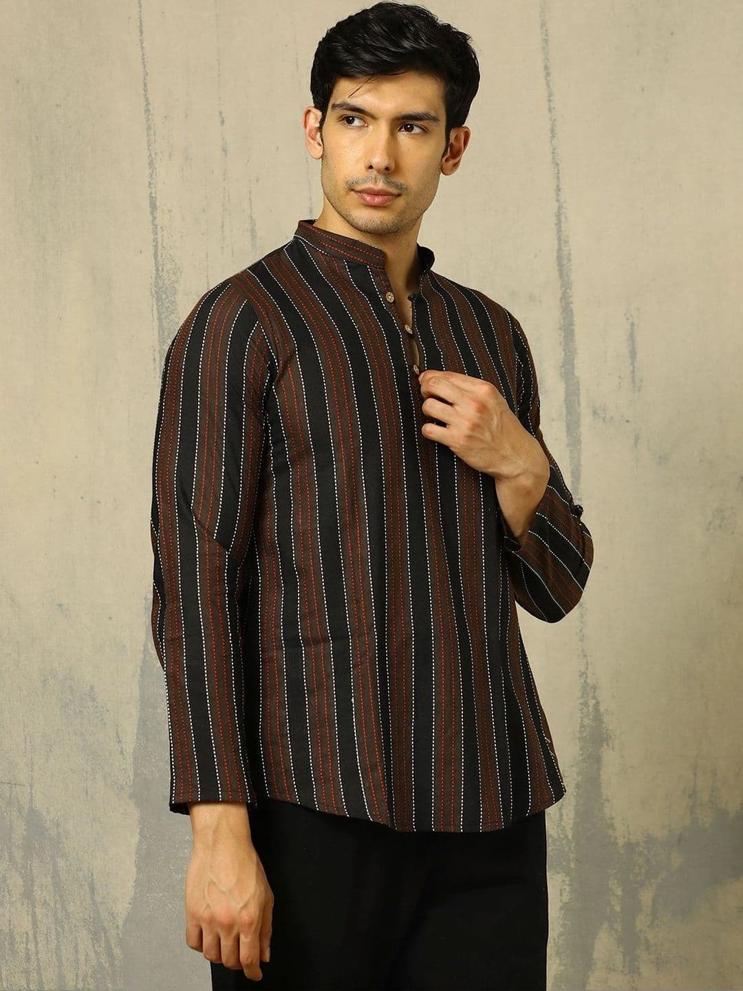 Anouk Men Striped Kurta thumbnail 7
