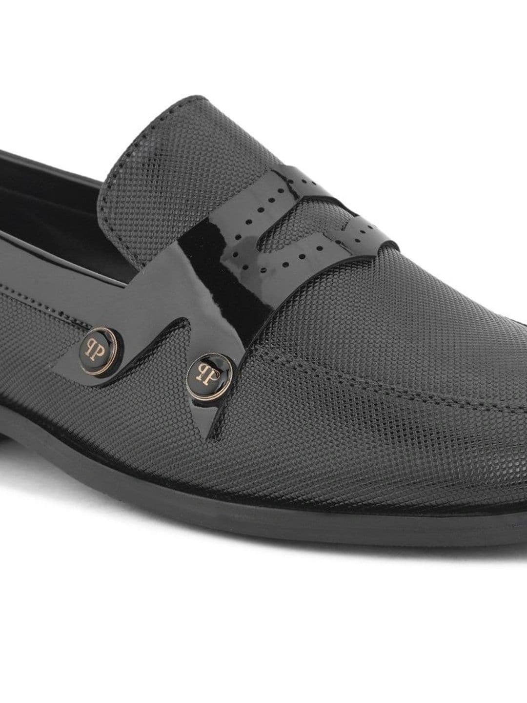 House of Pataudi Men Textured Loafers thumbnail 6
