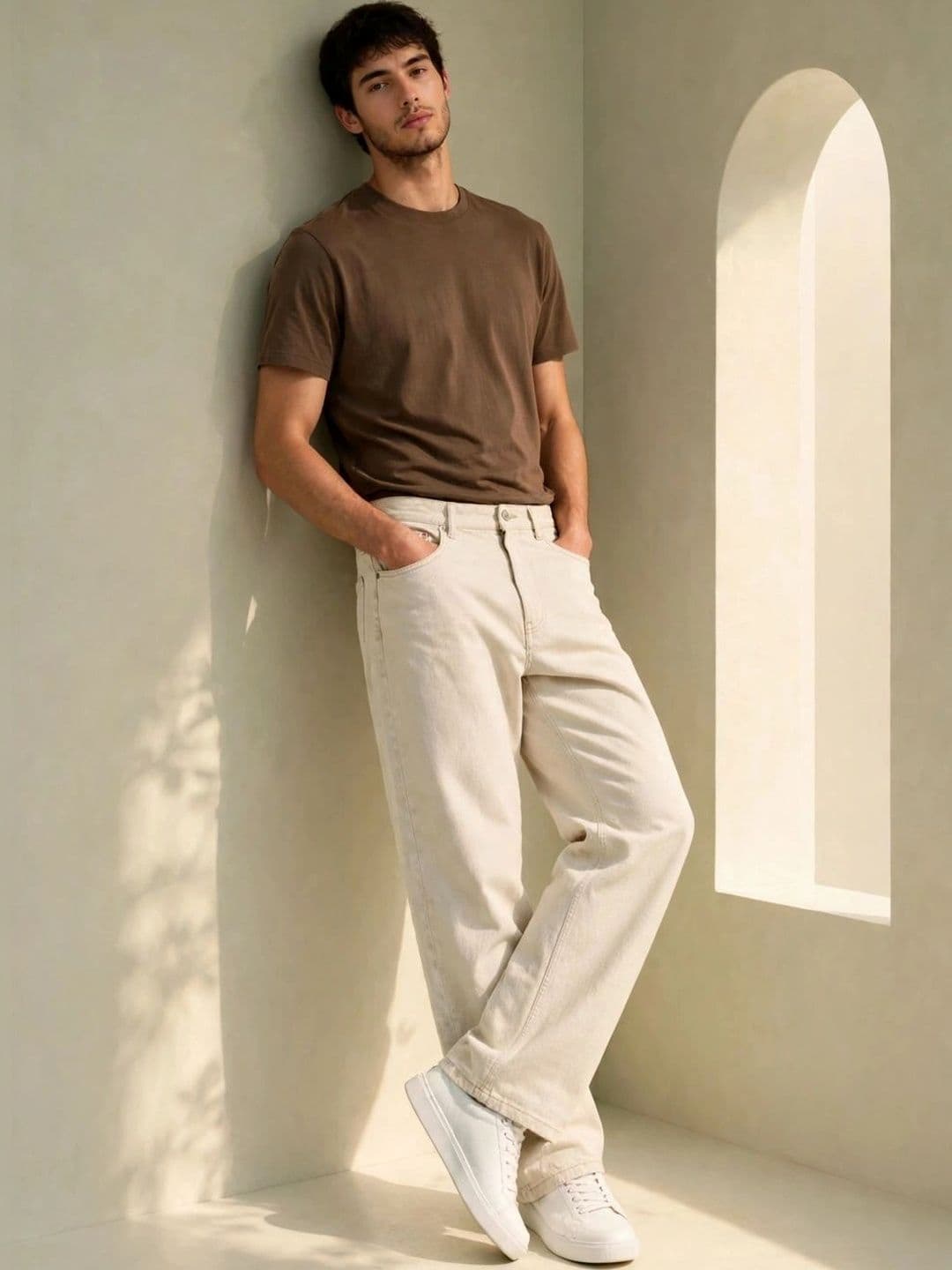 LINARIA Men Classic Regular Fit Mid-Rise Stretchable Jeans thumbnail 4