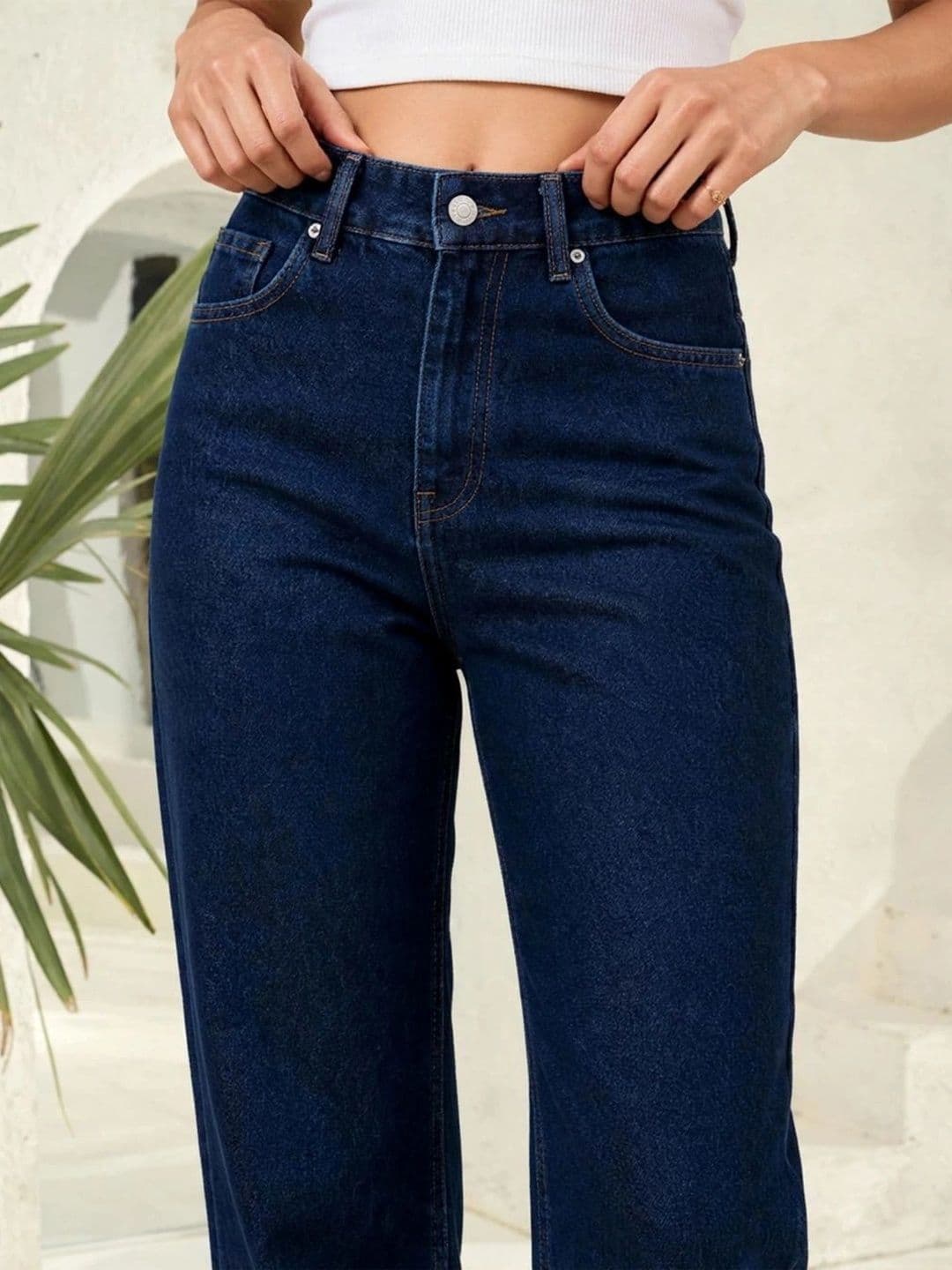 Mast & Harbour Women Classic Regular Fit Mid-Rise Stretchable Jeans thumbnail 5