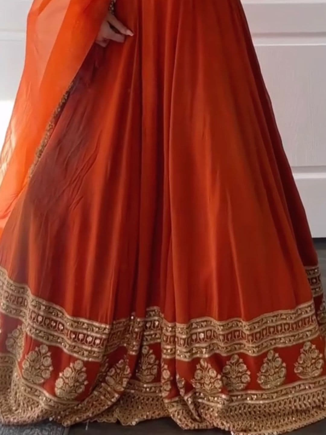 DREAM EXPORTER Embroidered Semi-Stitched Lehenga & Unstitched Blouse With Dupatta thumbnail 2