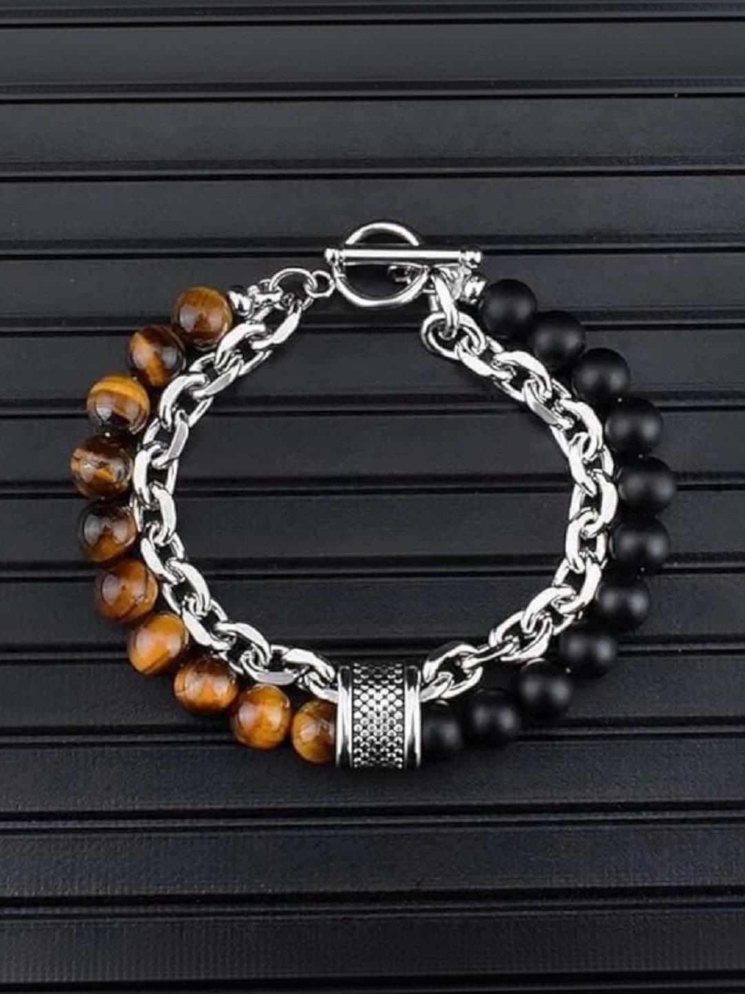 BRAHMSHAKTI Men Tigers Eye Multistrand Bracelet thumbnail 4