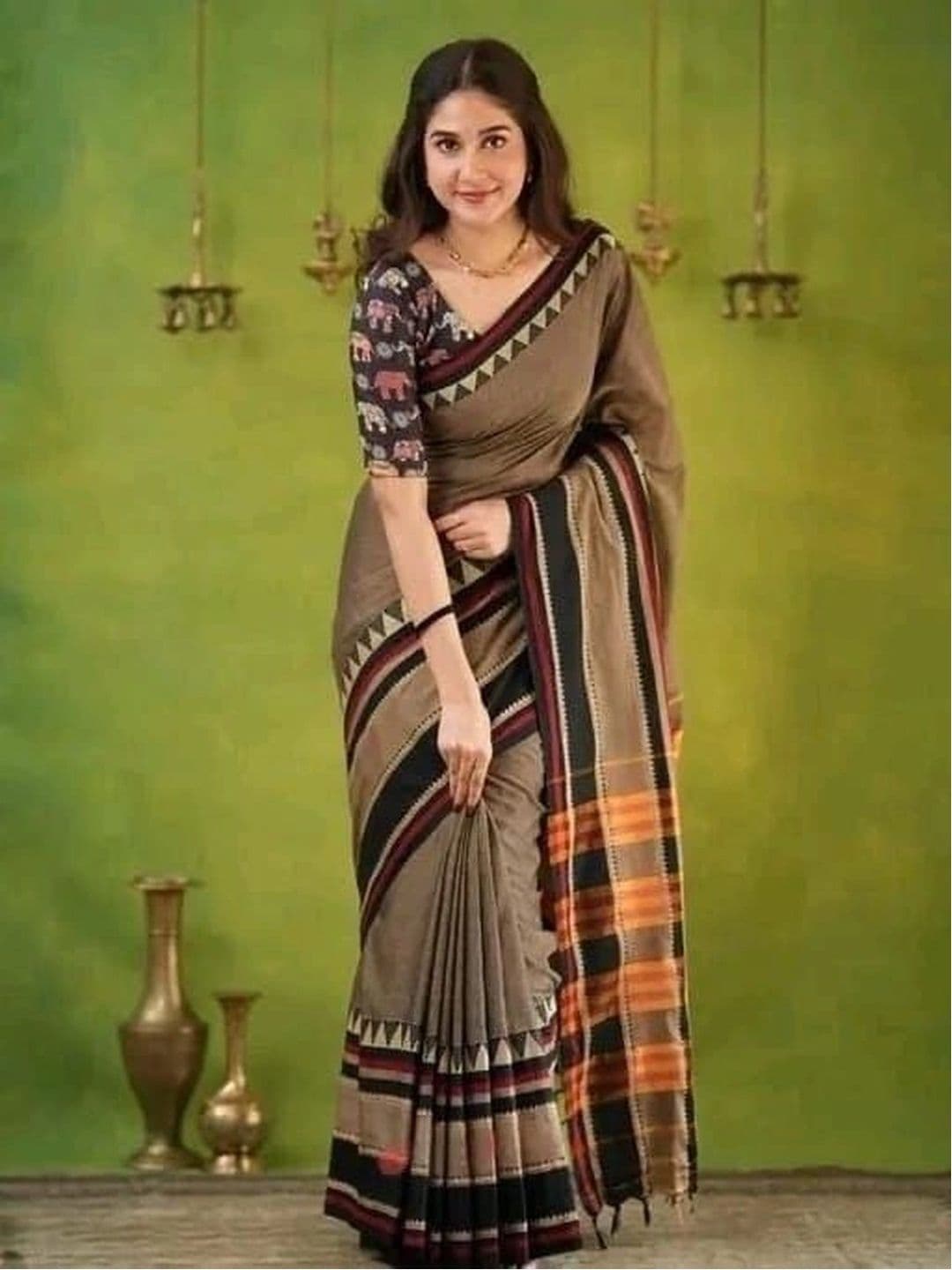 KALINI Pure Cotton Khadi Saree thumbnail 2