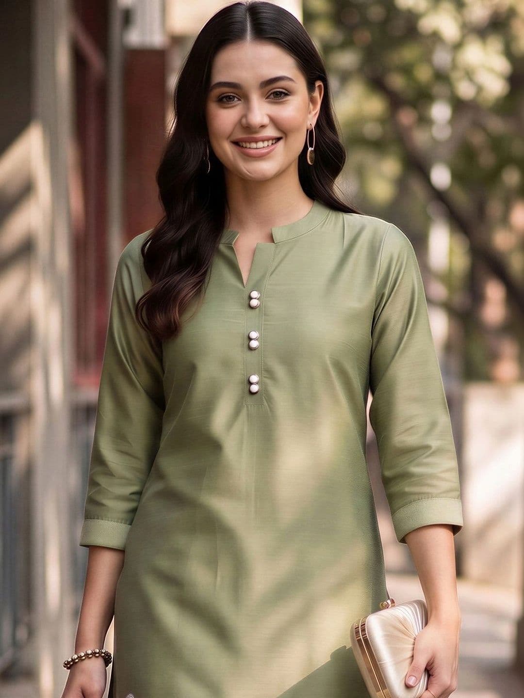 Indo Era Women Floral Embroidered Regular Thread Work Kurta with Trousers thumbnail 4