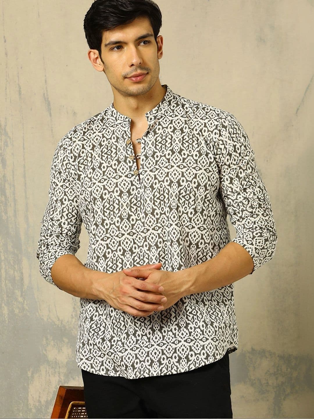 Anouk Men Ethnic Motifs Printed Indie Prints Kurta - view 1