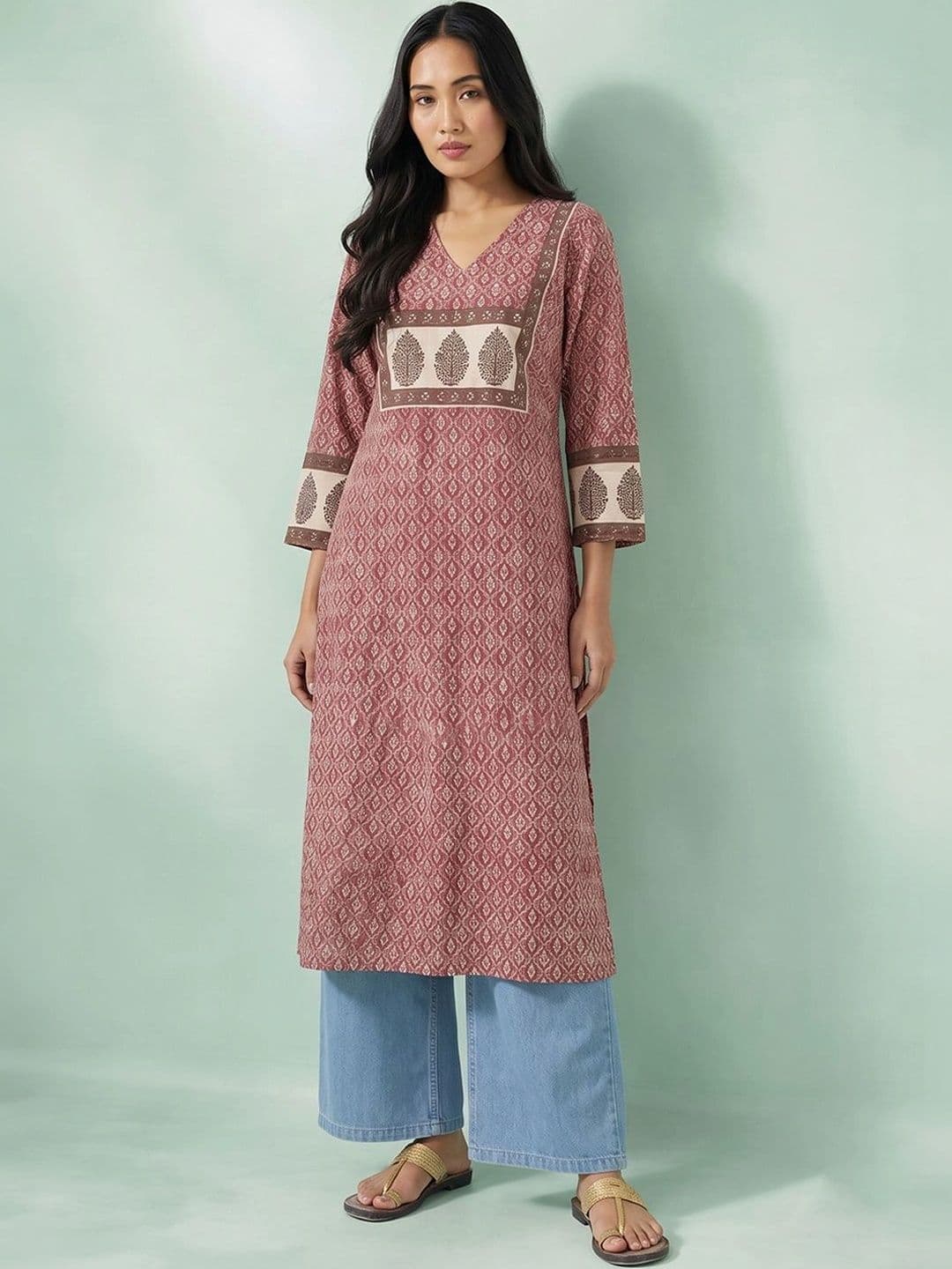 AADVIKA Women Ethnic Motifs Printed Kurta - view 1