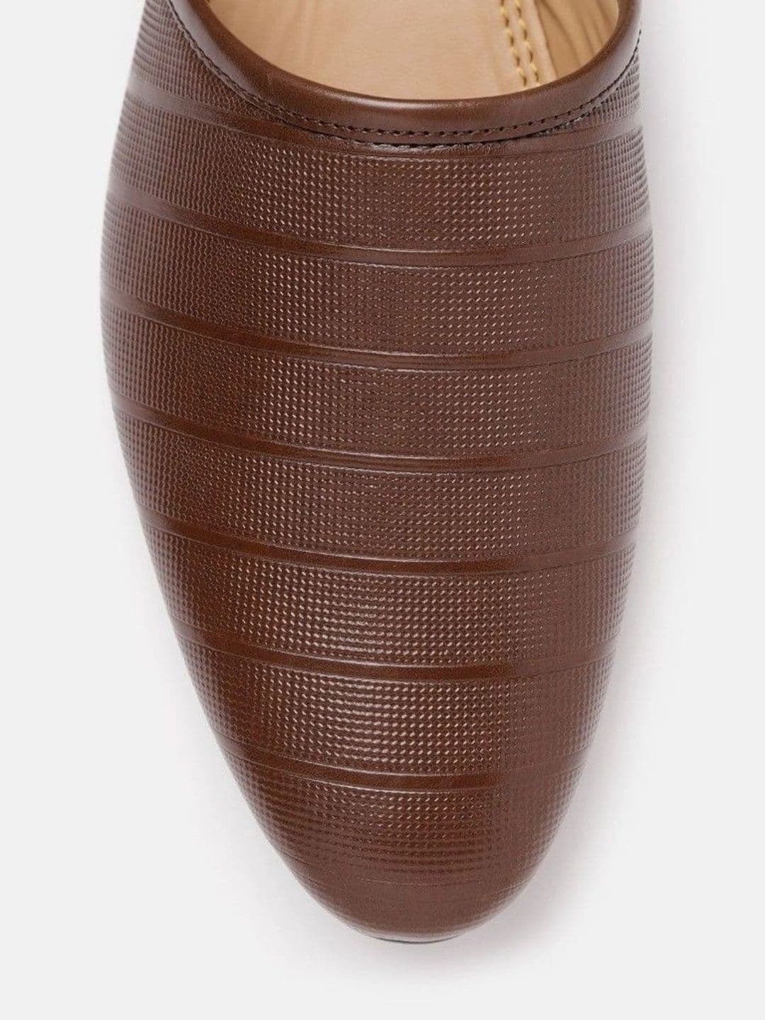 House of Pataudi Men Textured Mojaris thumbnail 6