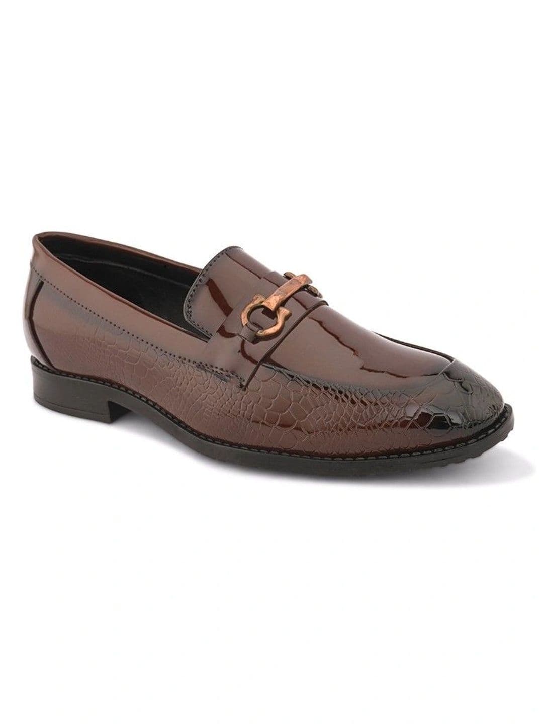 House of Pataudi Men Textured Loafers thumbnail 4