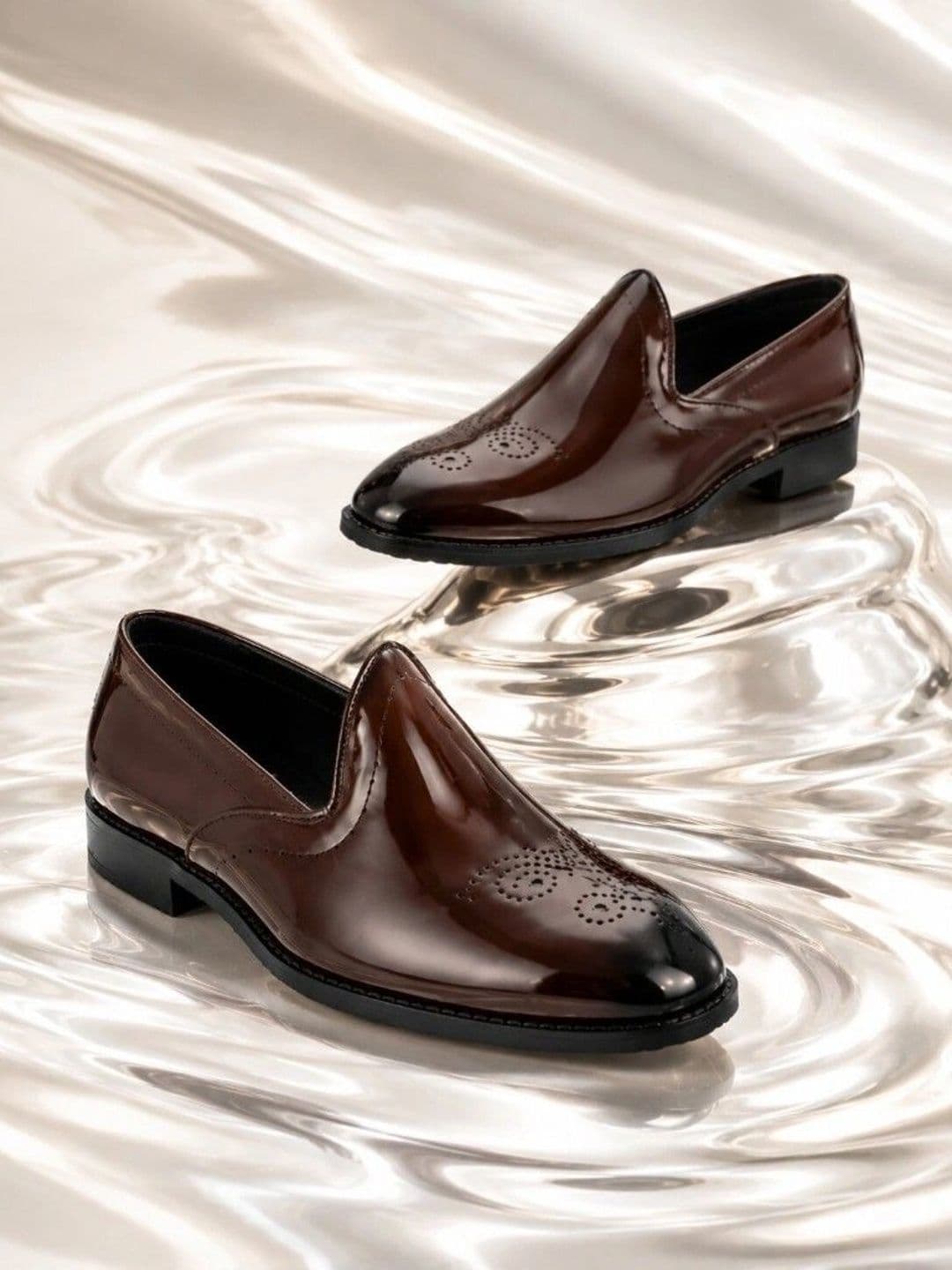 House of Pataudi Men Perforations Loafers - view 1