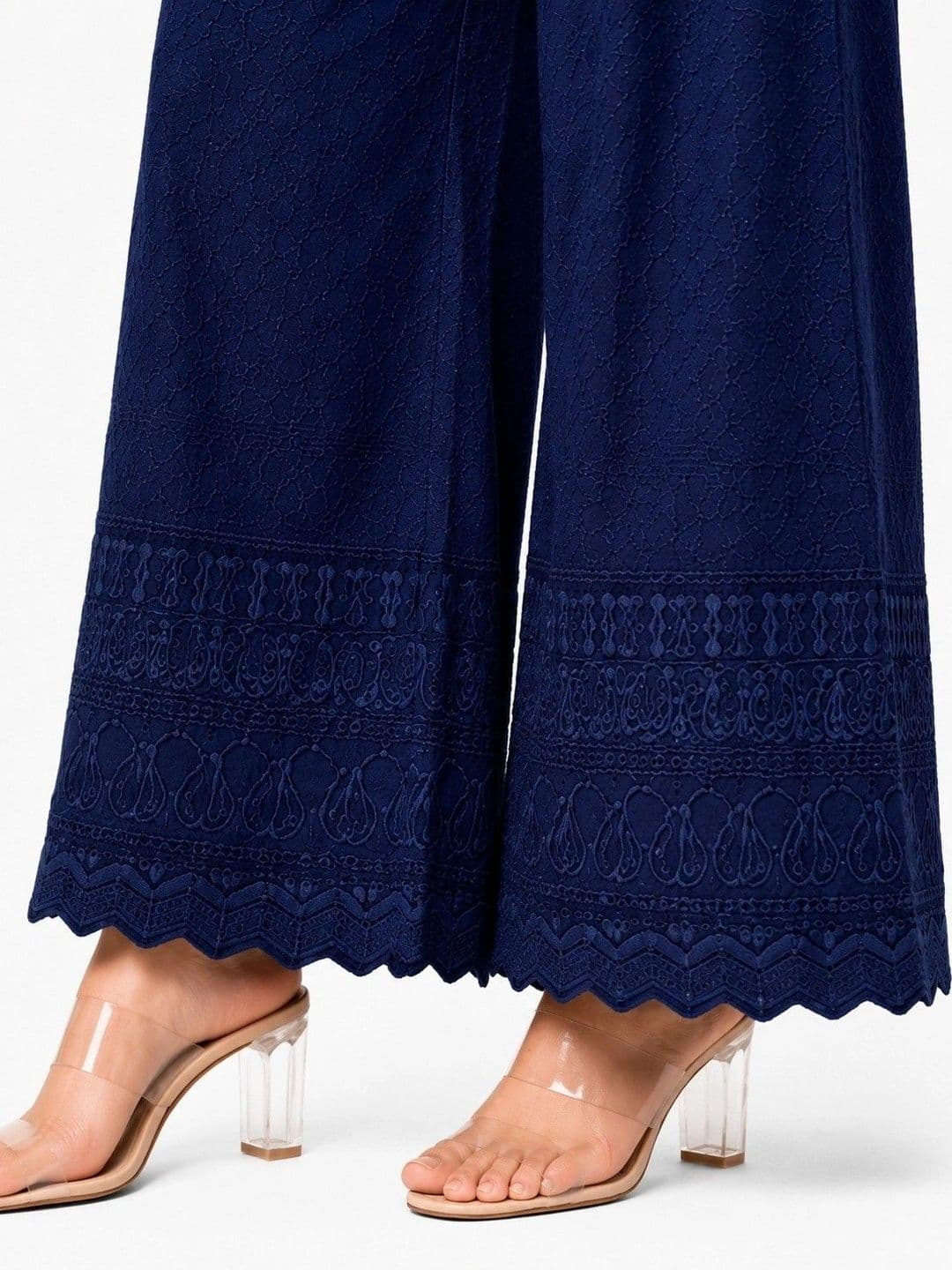 Threadbloom Women Embroidered Knitted Ethnic Palazzos thumbnail 2