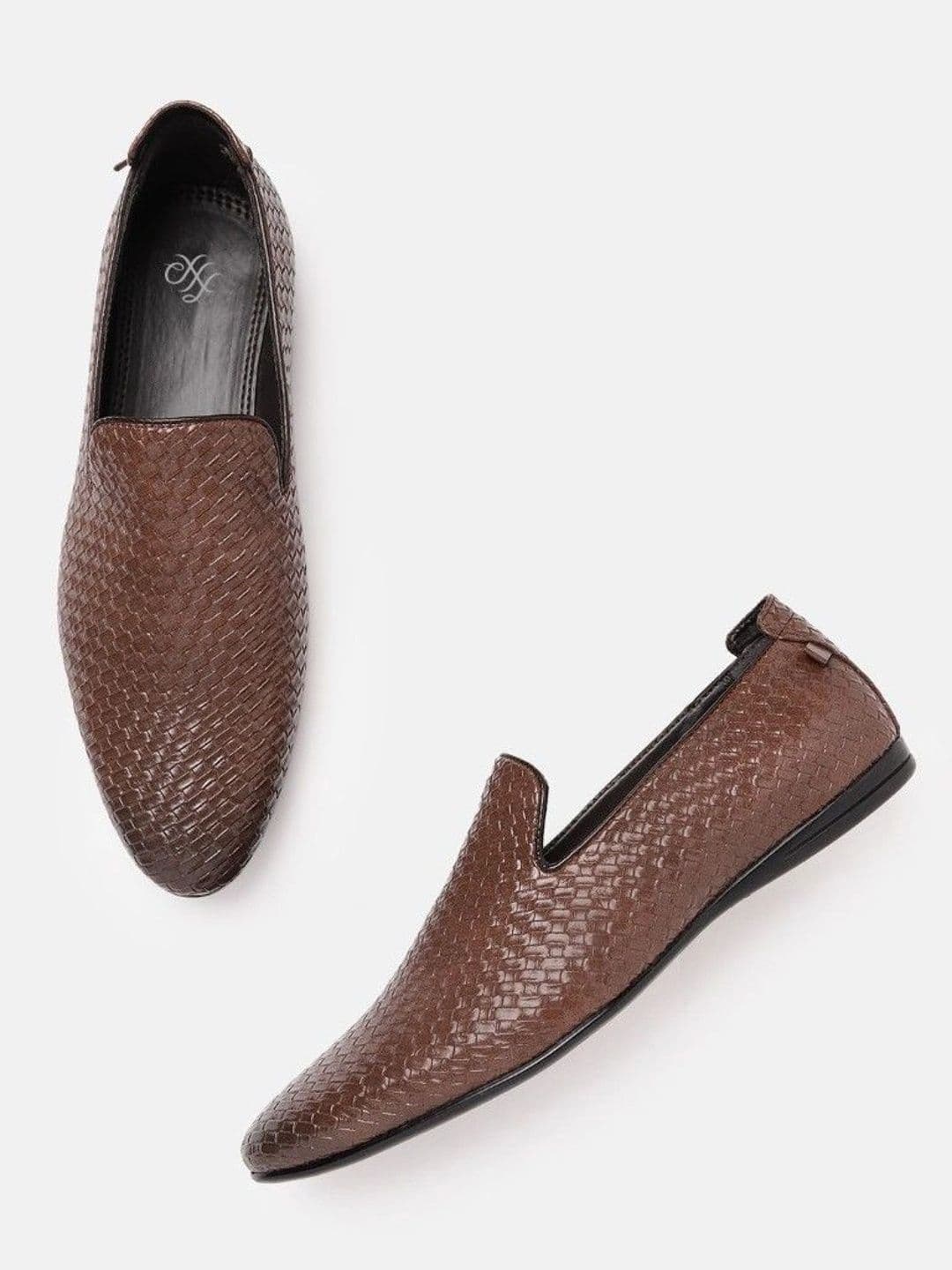 House of Pataudi Men Woven Design Loafers thumbnail 5