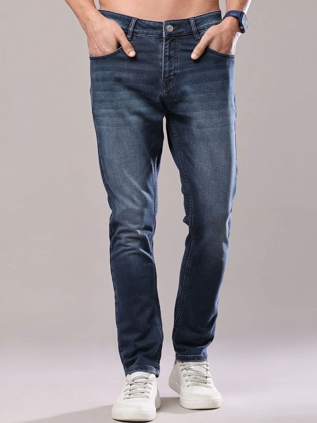 V-Mart Men Regular Fit Mid-Rise Low Distress Jeans - view 1