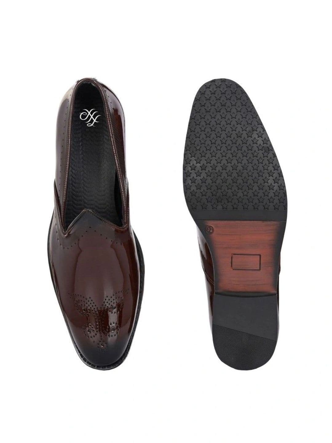 House of Pataudi Men Perforations Loafers thumbnail 6