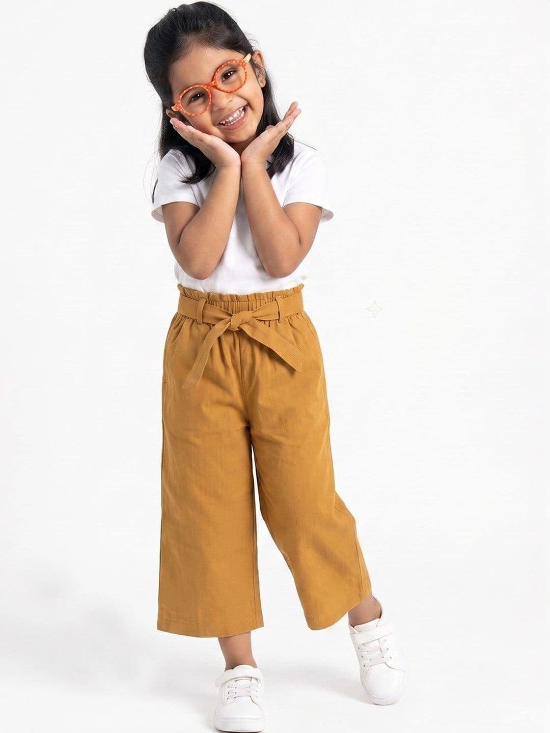 makemyfab Girls Linen Cropped Palazzos thumbnail 5