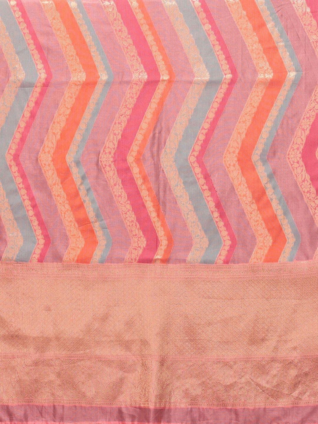 Sangria Woven Design Zari Silk Blend Designer Kanjeevaram Saree thumbnail 2
