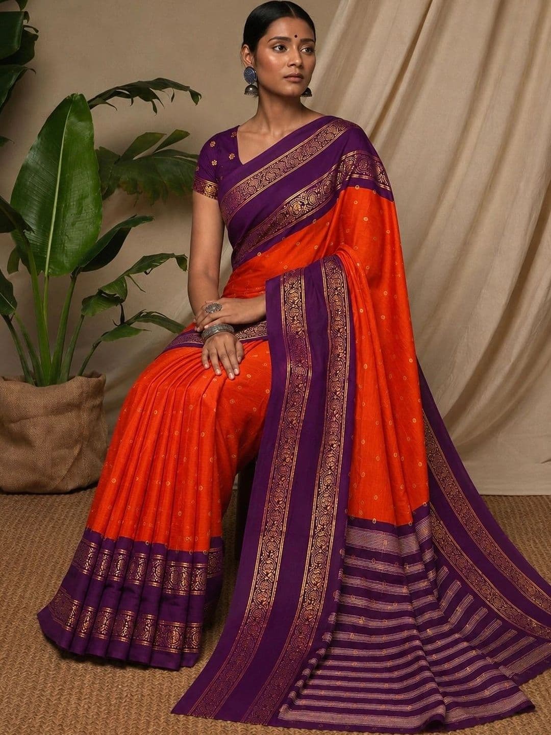 RegalDrapes Ethnic Motifs Zari Pure Georgette Saree thumbnail 3