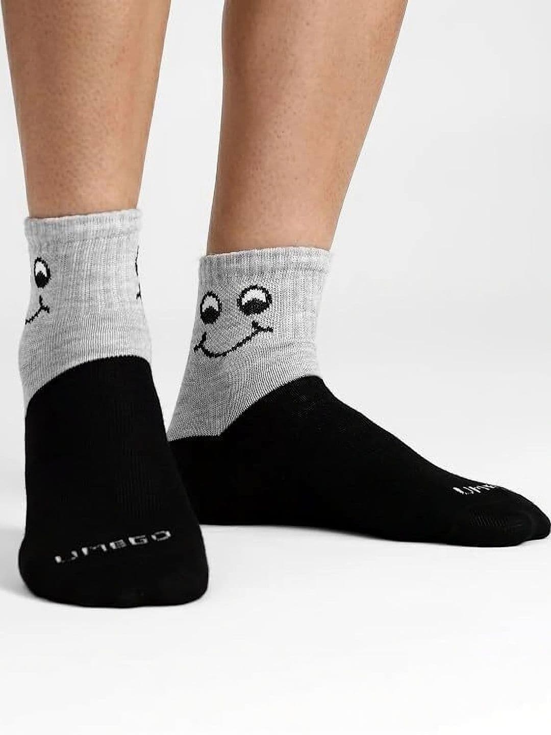 MERCEHIVE Men Pack of 5 Cotton Assorted Colourblocked Above Ankle Socks thumbnail 5