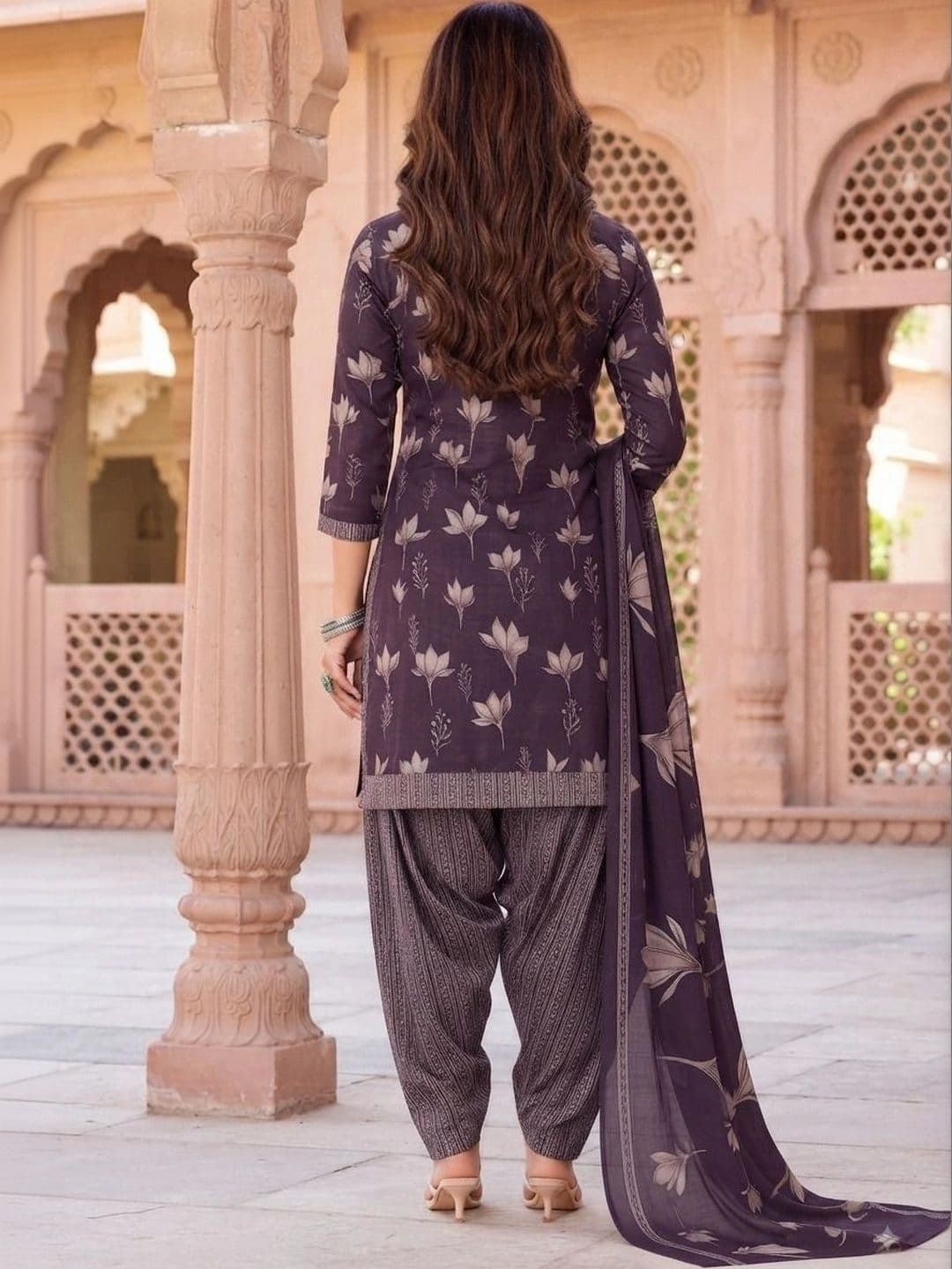 shree jeenmata collection Printed Pure Cotton Unstitched Dress Material thumbnail 2