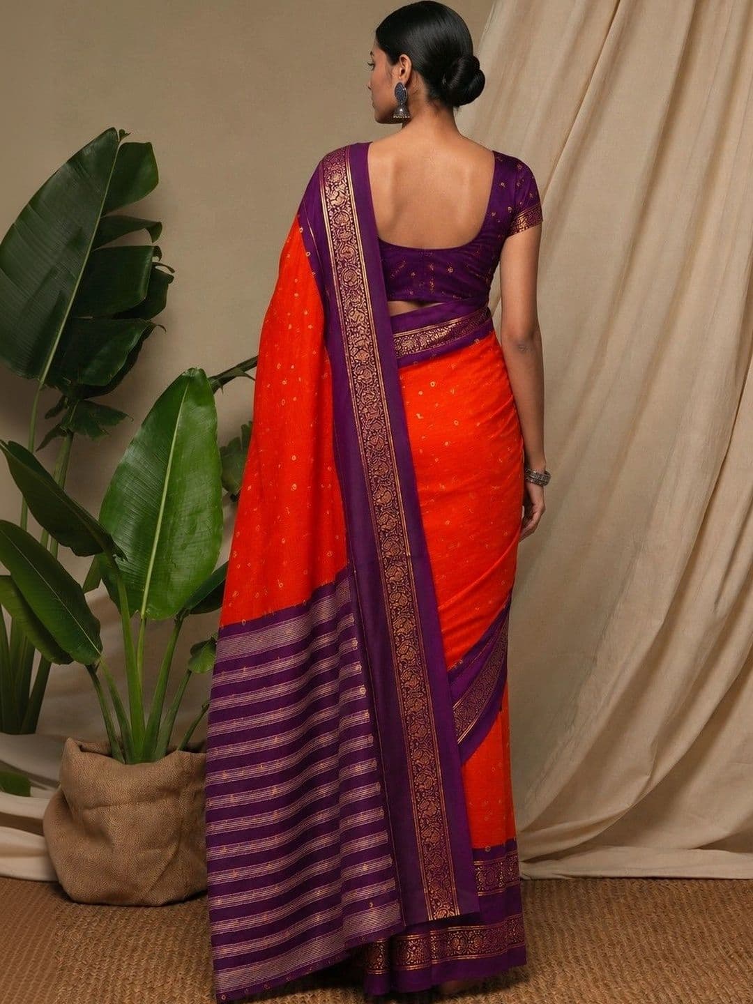 RegalDrapes Ethnic Motifs Zari Pure Georgette Saree thumbnail 2