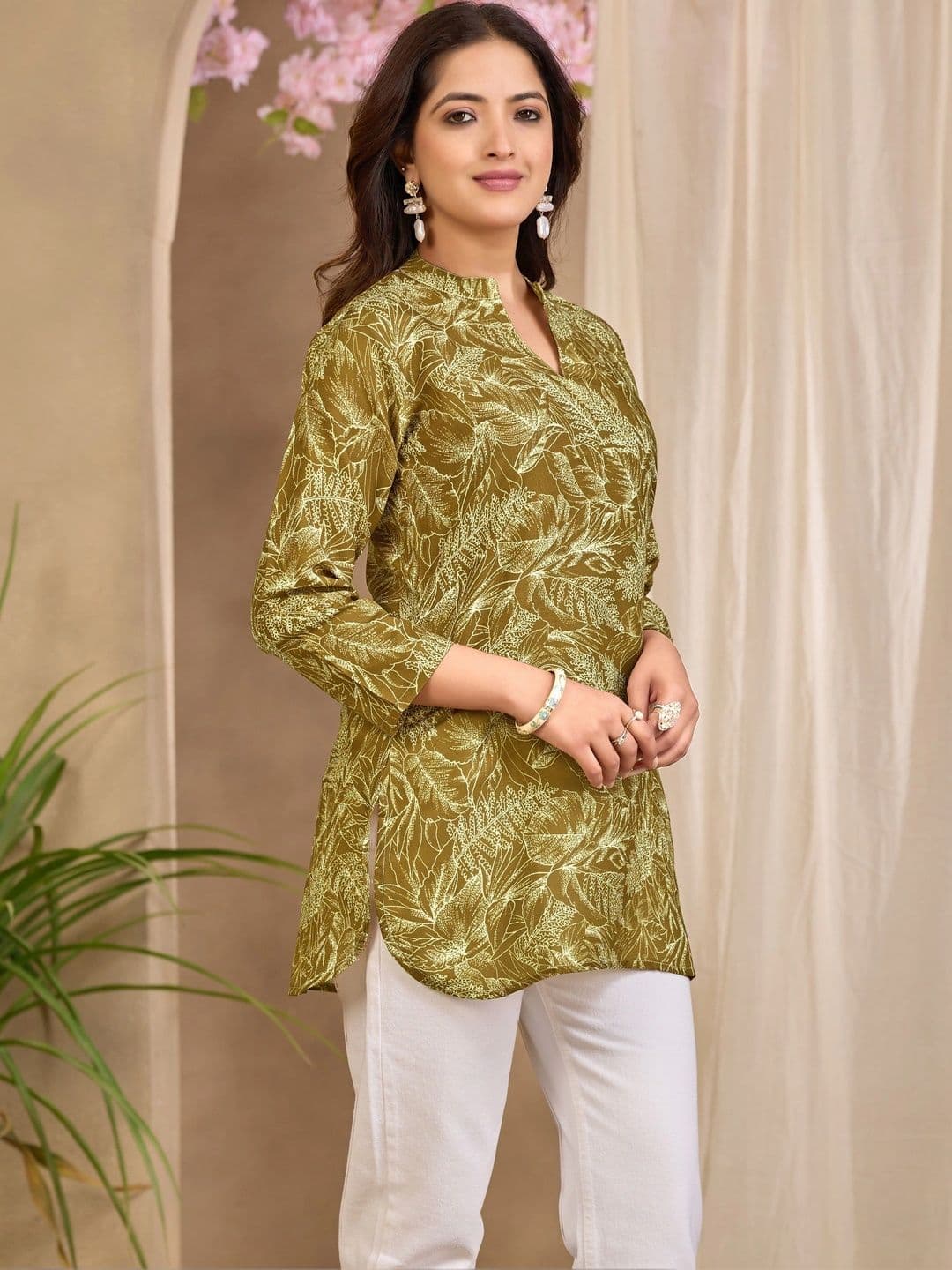 Klotden Viscose Rayon Printed Tropical Tunic thumbnail 6