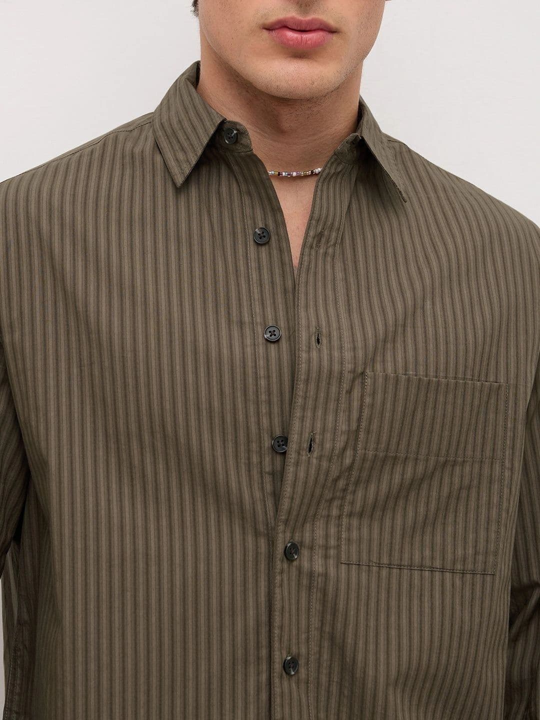 VASTRADO Men Classic Boxy Striped Casual Shirt thumbnail 4