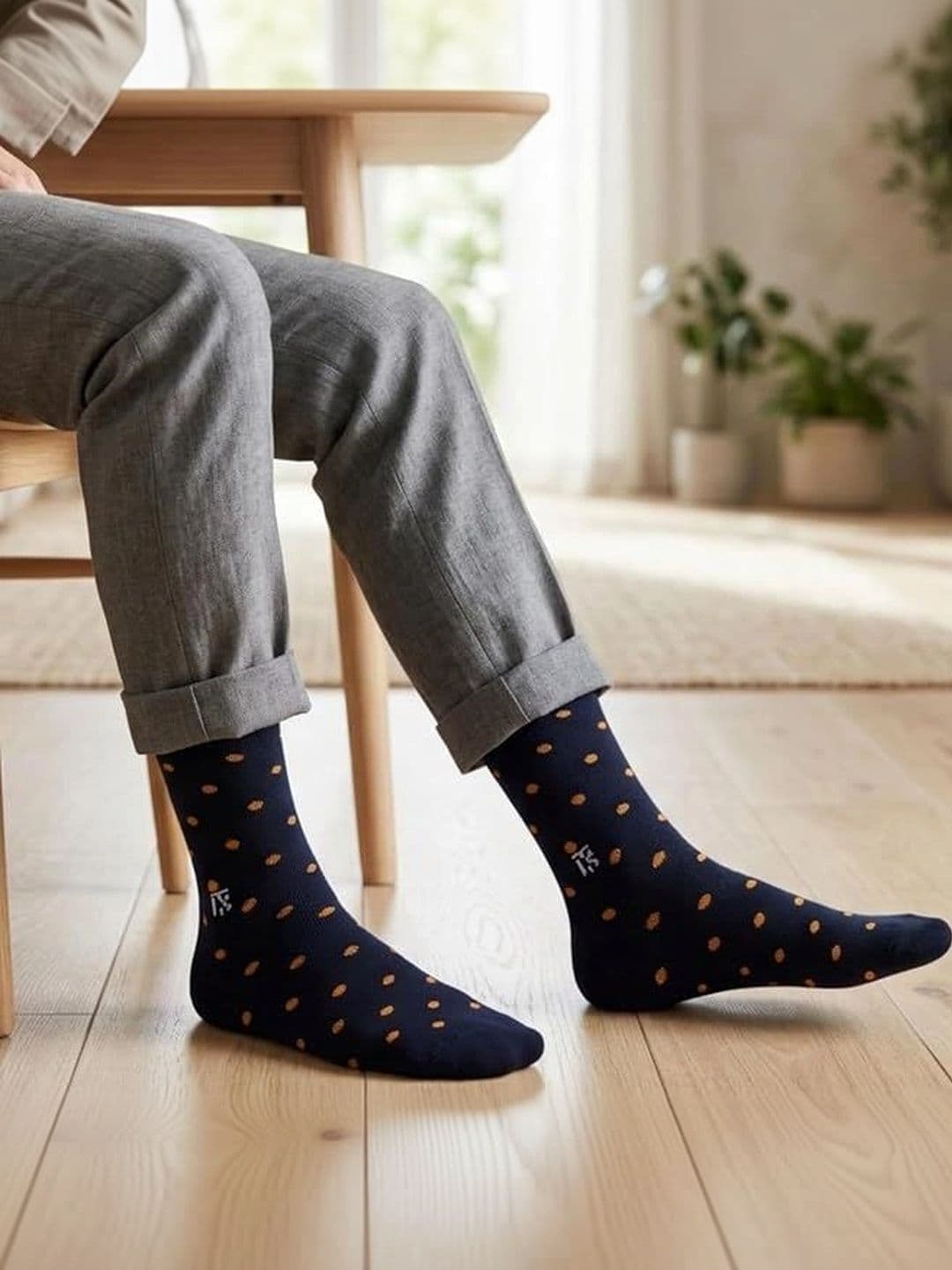 Kikitoes Pack of 3 Bamboo Crew Socks Polka Dot Anti-Odour Moisture Wicking Soft thumbnail 5