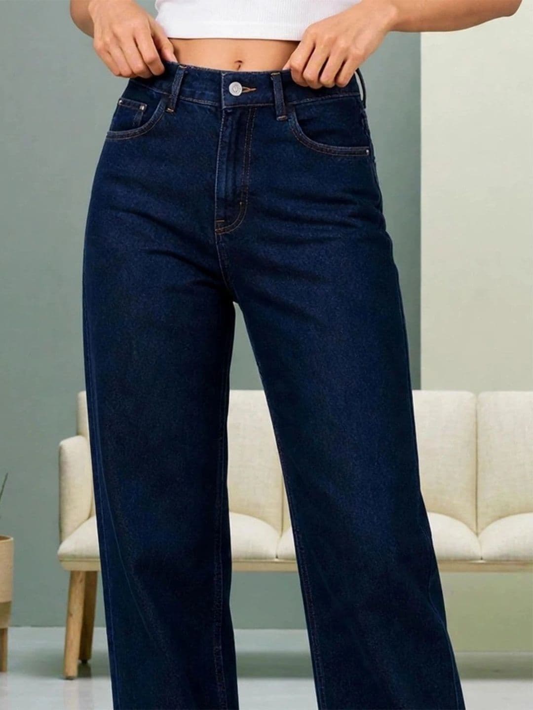 Mast & Harbour Women Classic Regular Fit Mid-Rise Stretchable Jeans thumbnail 3