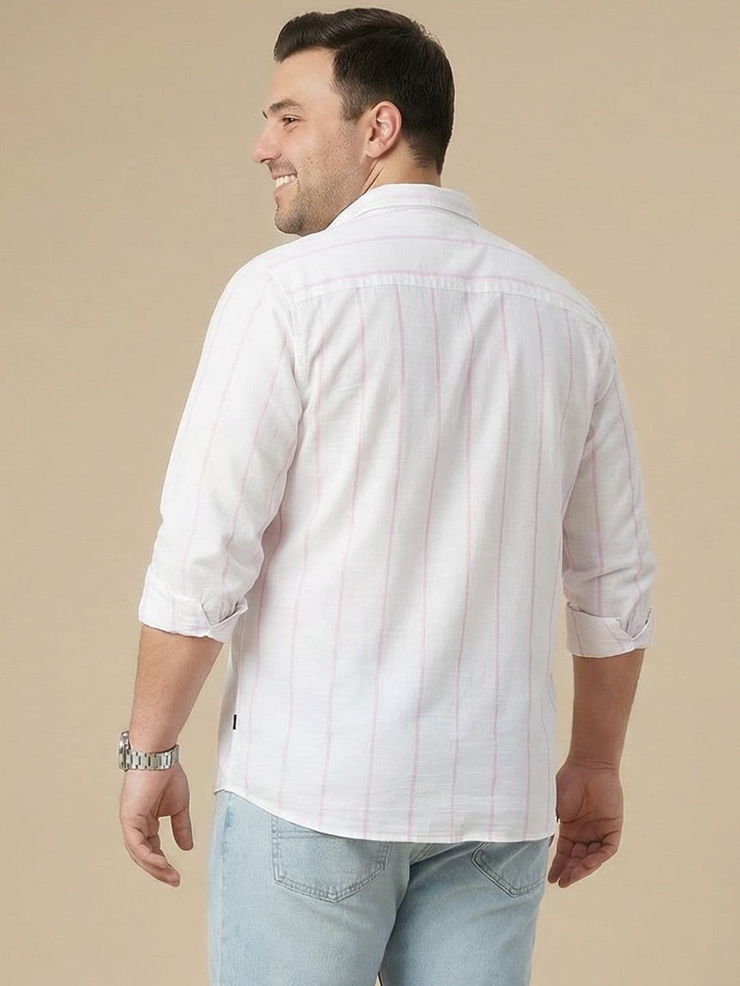 Sztori Striped Pure Cotton Casual Shirt thumbnail 5