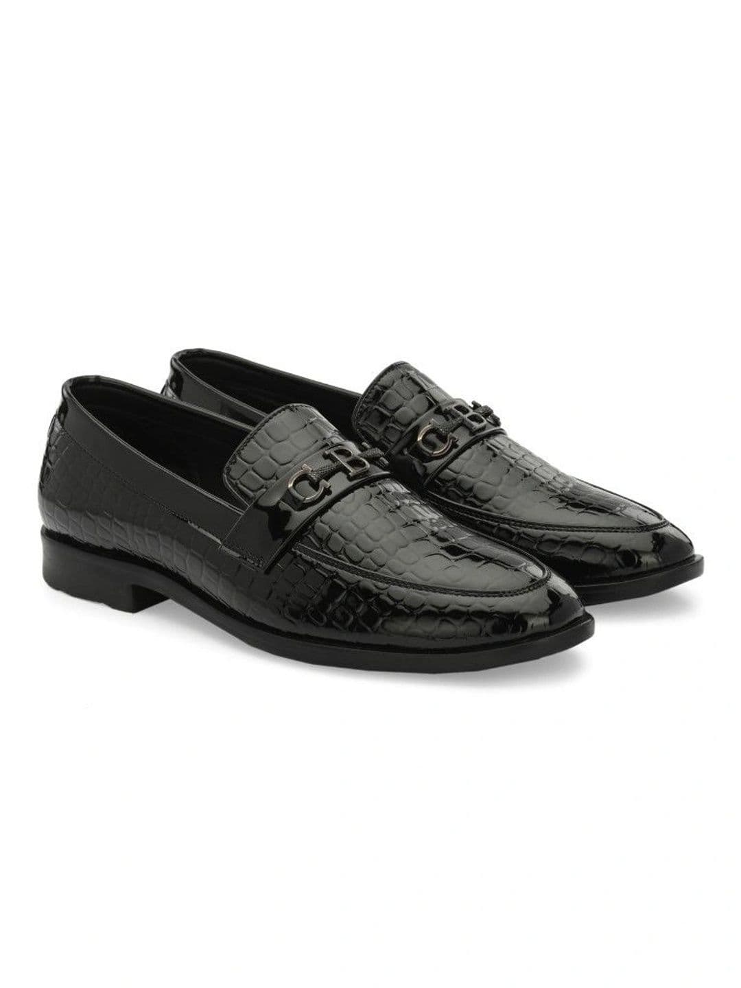 House of Pataudi Men Textured Loafers thumbnail 2
