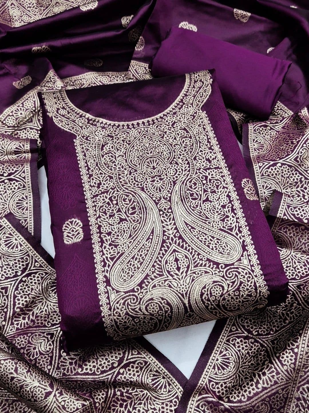 Dhaaga Ghar Art Silk Unstitched Dress Material - view 1