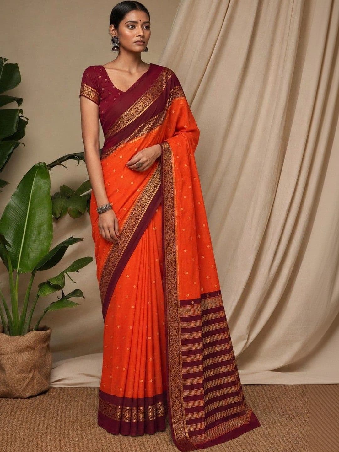 RegalDrapes Ethnic Motifs Zari Pure Georgette Saree thumbnail 3