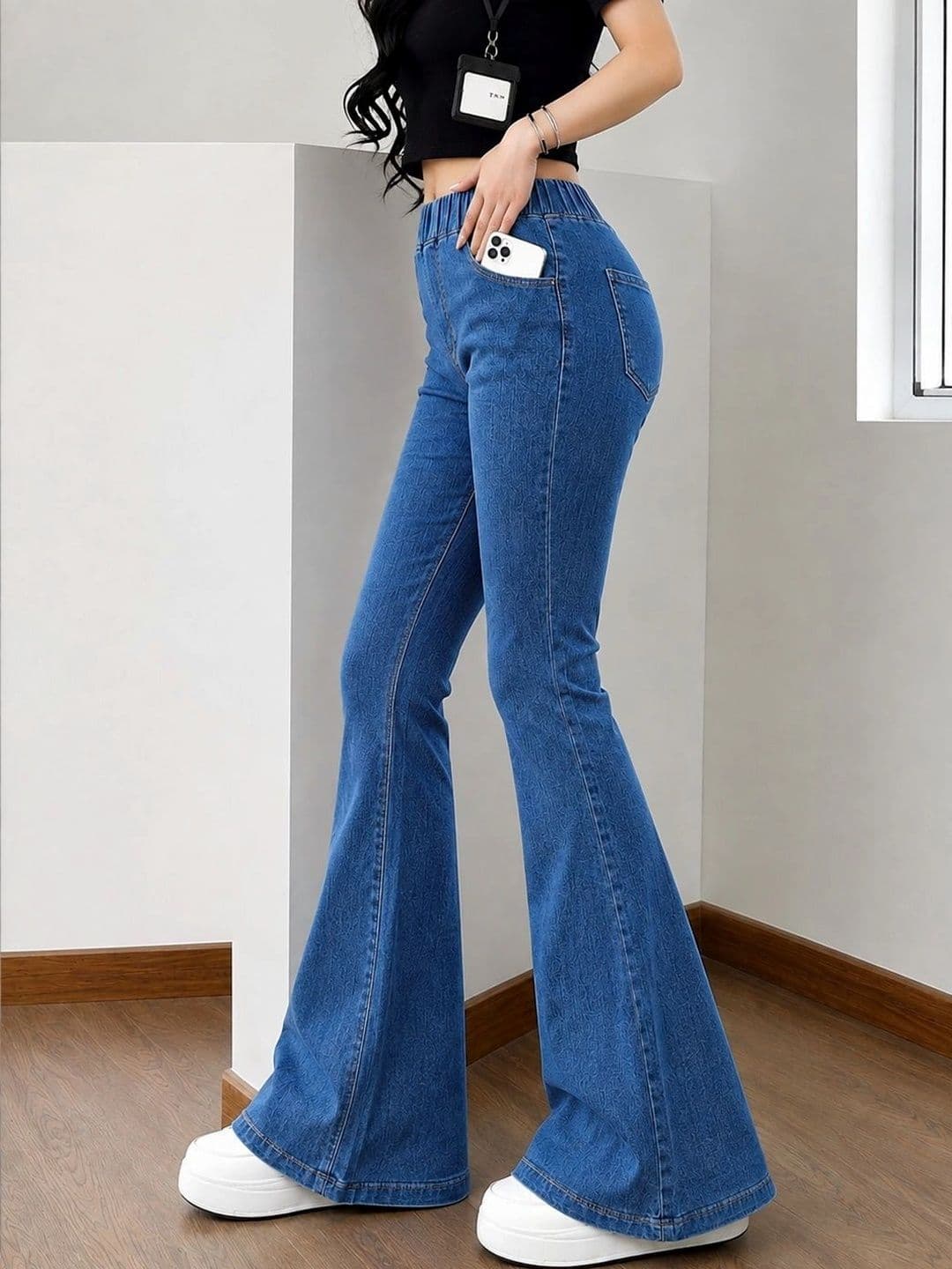 ADBUCKS Women Bootcut High-Rise Stretchable Jeans thumbnail 4