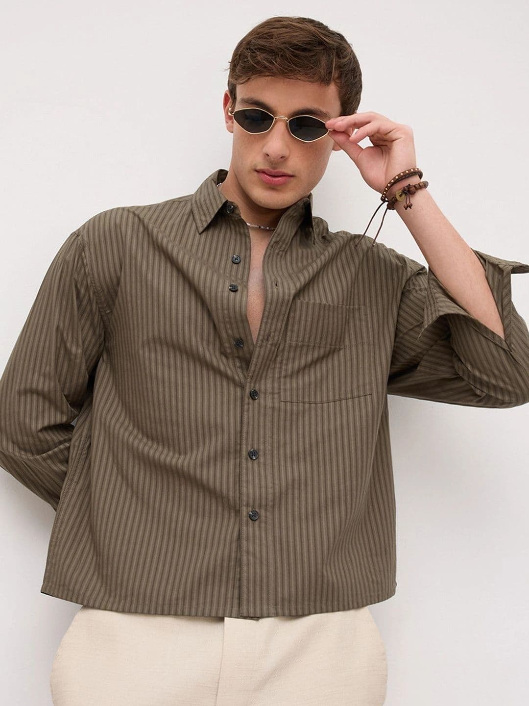 VASTRADO Men Classic Boxy Striped Casual Shirt thumbnail 5
