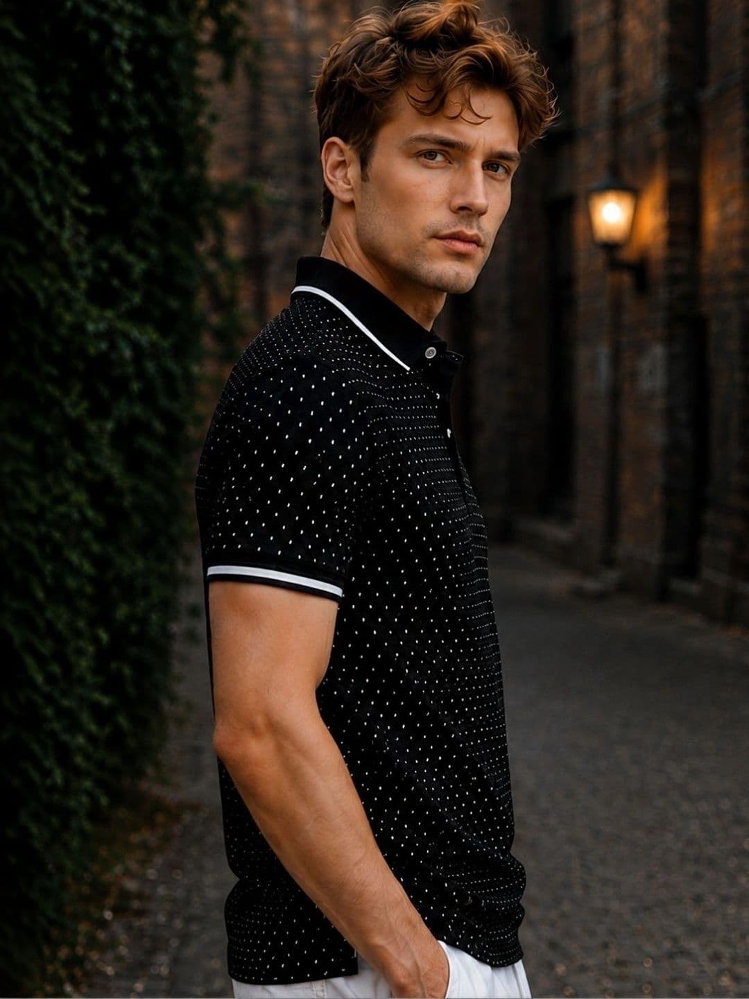 Mast & Harbour Men Printed Polo Collar T-shirt thumbnail 2
