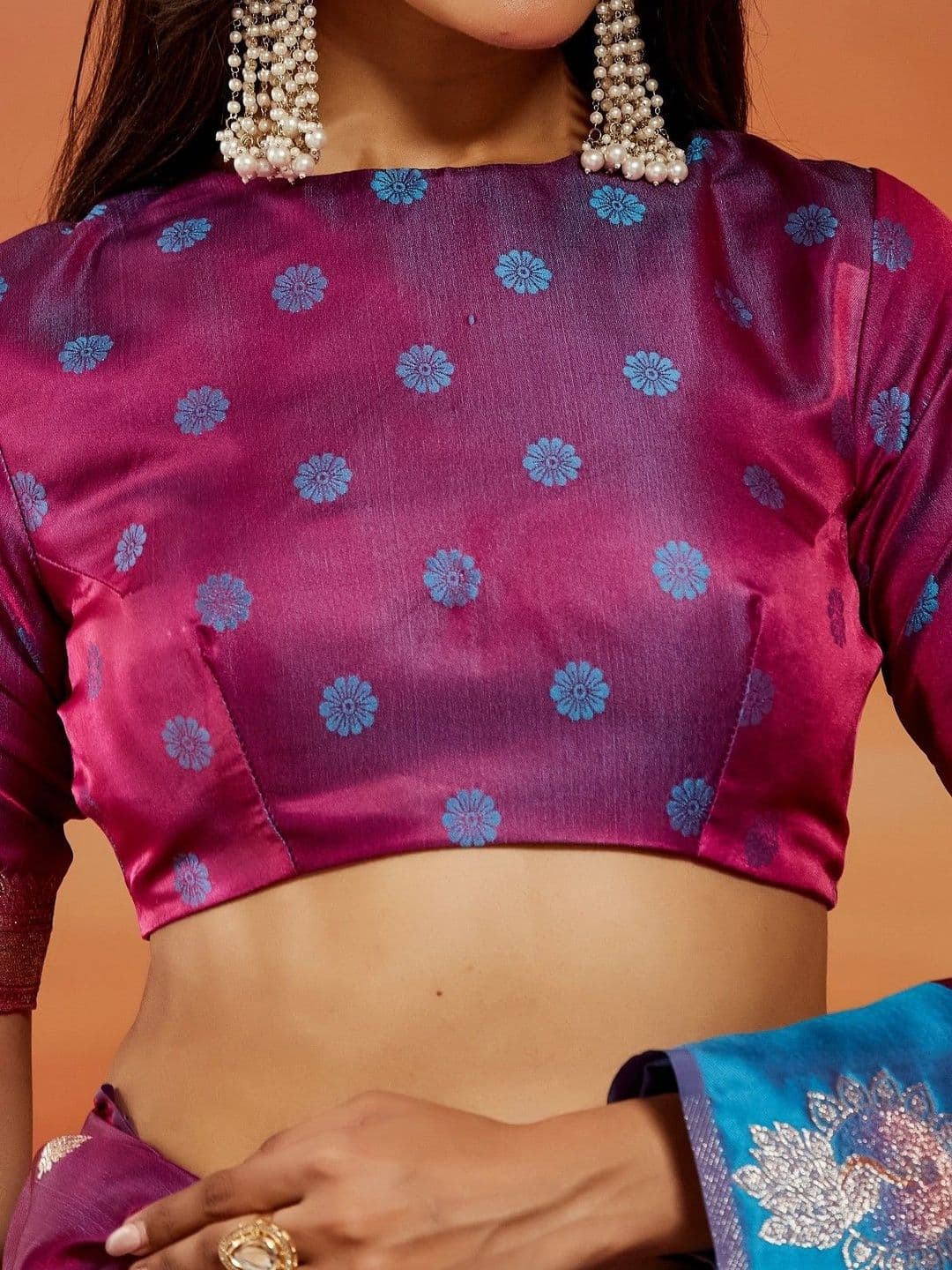 kasee Woven Design Zari Satin Designer Banarasi Saree thumbnail 6